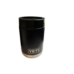 Yeti Rambler 12 Oz Black Stainless Steel Insulated Can Cooler